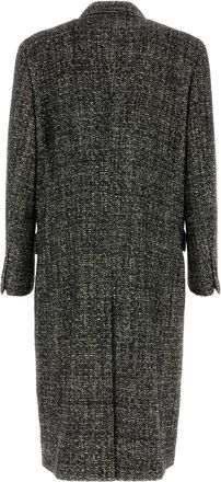 Dolce & Gabbana Mens Virgin Wool Blend Coat Gray Nylon