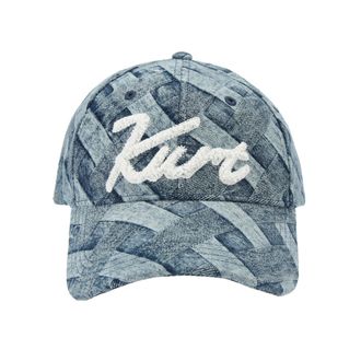 Kurt Geiger Womens Embroidered Cap Hat - Blue Fabric - One Size