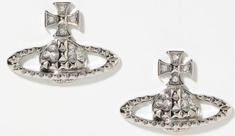 Vivienne Westwood Womens Mayfair silver bas-relief earrings