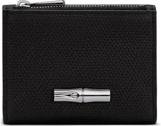 Longchamp Portacarte Le Roseau in pelle - Nero