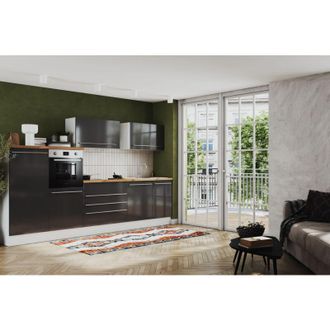 Respekta Cucina Angolo Cottura Piano Cottura a Induzione Cappa Backdraft Grigio Gabriel 320 Respecta