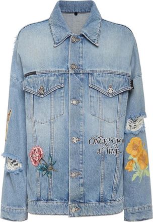 Philipp Plein Roedge Jacket Fairy - Dames - Spijkerjassen - Blauw - L - Katoen - Jassen