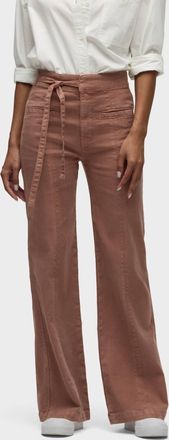 Hudson Tie Waist Pintucked Trouser Pants In Baltic Amber