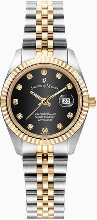 Jacques du Manoir Inspiration Elegance Diamond Black Dial Ladies Watch JWL01207