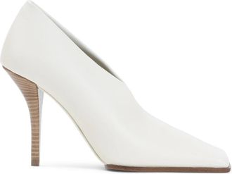 Alaia 90 Leather Pumps - Dames - Pumps - Wit - 37 EU - Leer - Schoenen