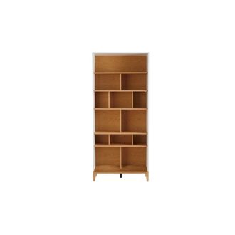 Miliboo Miliboo - Librer&iacute;a N&oacute;rdica De Roble Claro Y Color Blanco 90 Cm Abel