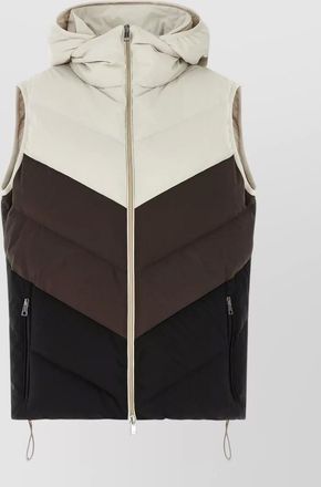 Kiton quilted padded hooded vest