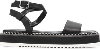 AGL Flat Sandalen - Dames - Sandalen - Zwart - 40 EU - Schoenen