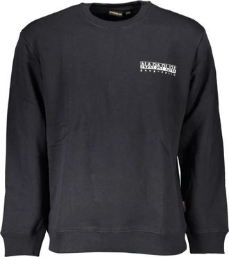 Napapijri Cotton Sweater - Heren - Sweatshirts - Zwart - 2XL - Katoen - Hoodies & sweatvesten