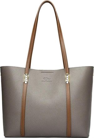 Generic Compatible For Soft Leather Classic Women Handbags Shopping Bag Brand Large Capacity Womens Shoulder(Grey)