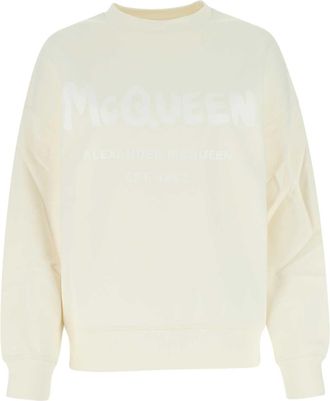 Alexander McQueen Alexander Mcqueen Ivory Cotton Oversize Sweatshirt