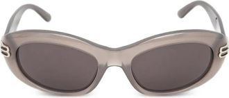 Balenciaga Occhiali da sole ovali - Grigio