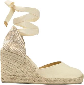 Castaner Off White Woven Espadrilles Wedges