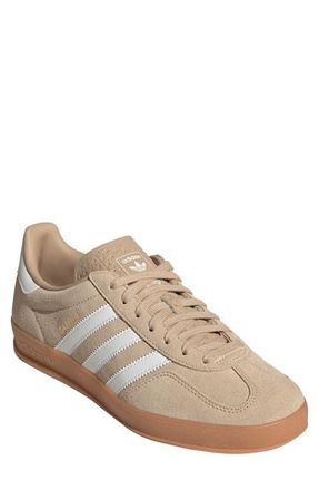 adidas Gazelle Indoor Sneaker in Magic Beige/Core White/Gum at Nordstrom, Size 8.5