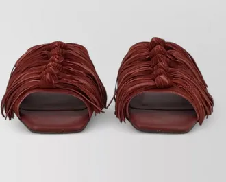 Ash leather slides
