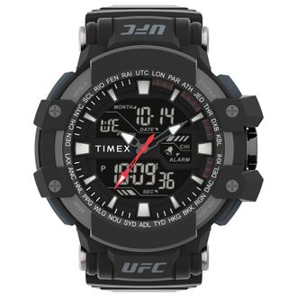 Timex Zwarte Rubber Digitale Horloge