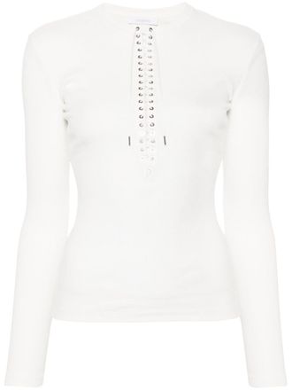 Paco Rabanne Top a coste - Bianco