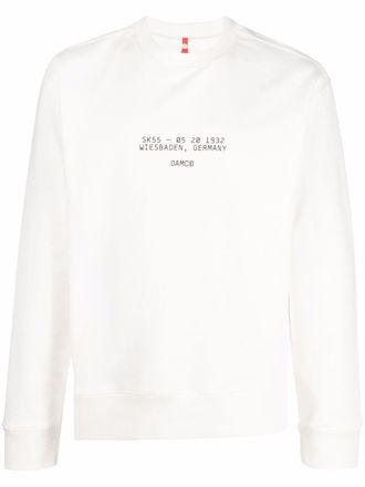 OAMC Audio slogan-print sweatshirt - men - Cotton - L - White