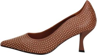 Marc Ellis Studded Pointed Pump - Dames - Pumps - Bruin - 36 EU - Leer - Schoenen