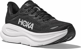Hoka One One Mens Bondi 9 Shoe In Black/white
