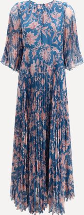 Etro Maxi pleated Dress with flared sleeves Female 42