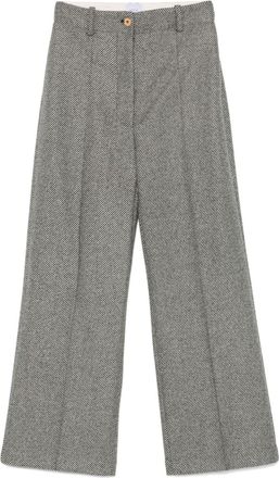 Patou Iconic trousers - women - Virgin Wool - 36 - Grey