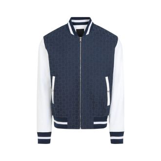 Givenchy Navy Blue Cotton Bomber-Uomo