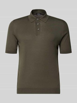 Gran Sasso Slim Fit Poloshirt aus reiner Seide in Oliv, Gr&ouml;&szlig;e 56