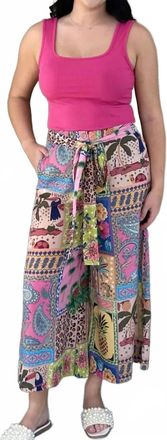 America & Beyond Tropical Getaway Pant In Multi