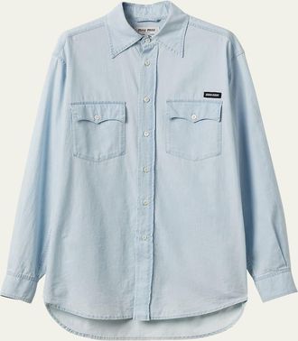 Miu Miu Menswear Chambray Button Down Shirt
