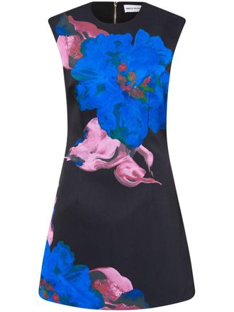 Rebecca Vallance Acid Bloom floral-print mini dress - Black