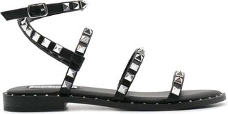 Steve Madden Flat Sandalen - Dames - Sandalen - Zwart - 38 EU - Schoenen
