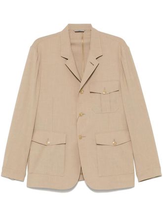 Canali single-breasted blazer - Neutrals