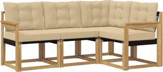 vidaXL Conjunto De Sof&aacute;s De Exterior 4 Uds. Y Beige Vidaxl
