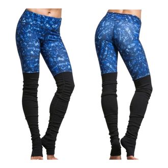 Alo Yoga Goddess Ribbed Kaleidoscope High Waist Leggings in Blue/Black Women
