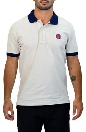 Maceoo Mozartspecktip Stretch Nylon Polo in White at Nordstrom, Size 4