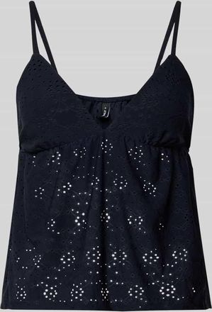 Only Regular Fit Tr&auml;gertop mit Lochmuster Modell SMILLA in Marine, Gr&ouml;&szlig;e XL