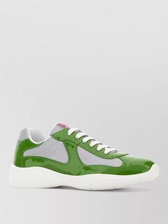 Prada leather fabric america s cup sneakers rubber