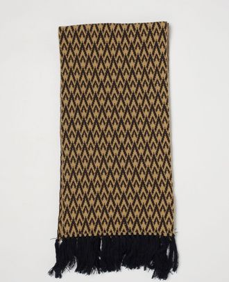 Valentino Garavani Virgin Wool Scarf with Jacquard Logo and Fringed Edges