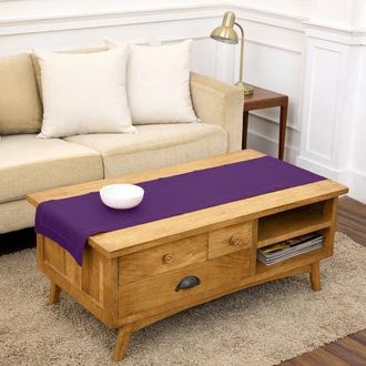 Solino Home Linen Table Runner - Classic Hemstitch in Purple at Nordstrom, Size Xx-Small/x-Small