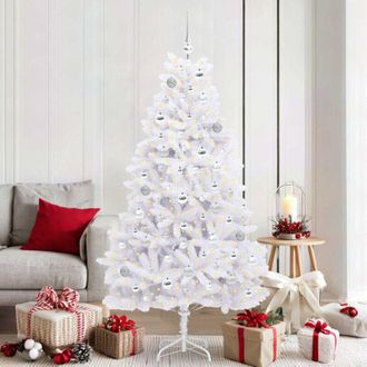 vidaXL vidaXL Albero di Natale Artificiale con Rami Pieghevoli Bianco 180 cm