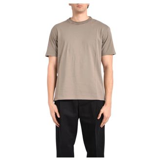 Mauro Grifoni T-Shirts, male, Gray, Size: XL Double-layer Crew Neck T-Shirt