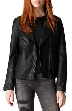 Blank NYC Faux Leather Moto Jacket in Onyx at Nordstrom Rack, Size Medium