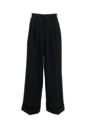 Junya Watanabe Black Tailored Front Pleat Wide-Leg Pants