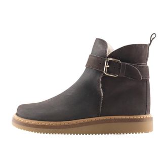 Nature Footwear Schoenen, Dames, Bruin, 41 EU, Leer, Vigga Gevoerde Laars Nubuck