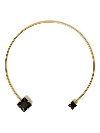 Twin-Set Collana con strass squadrati - Oro
