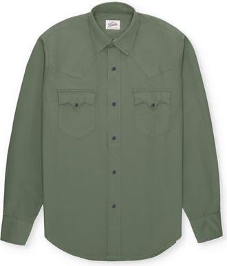 Fortela Texan Black Button Shirt in Green at Nordstrom, Size Xx-Large Eu