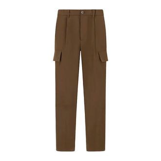 Herno Straight Trousers, male, Green, Size: L Elasticated-waist Cargo Pants