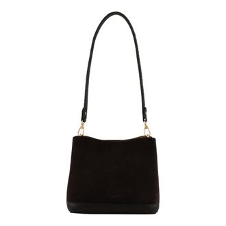 Pourchet Manhattan Su&egrave;de-look Schoudertas - Dames - Tassen - Bruin - Maat: ONE Size Su&egrave;de