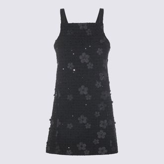 Twinset Black Boucle Mini Dress